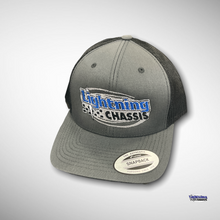 Load image into Gallery viewer, Lightning Chassis Snap Back Trucker Hat with Logo